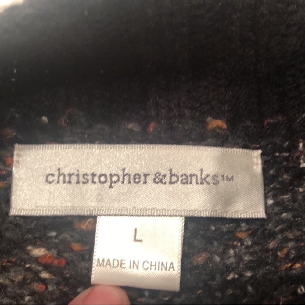 CHRISTOPHER & BANKS Lovely Zip-up Sweater Vest Size L - Picture 8 of 10